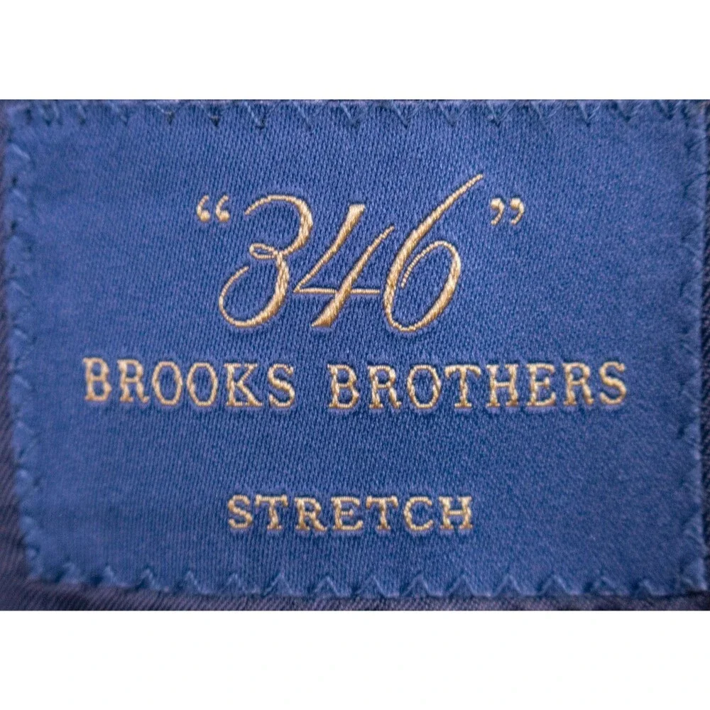 Brooks Brothers 346 Blazer Sport Coat Sz 40S Wool Solid Blue Two Button Jacket